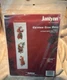 NOS 1990 Janlynn Cross Stitch Kit Three Santa Panel Design Christmas Decor