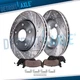 Front Drilled Rotors + Brake Pads for Ford Thunderbird Lincoln LS Jaguar S-Type