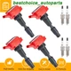 4X Ignition Coil Spark Plug Pack For 2015-2017 Hyundai Sonata Kia Optima 2L 2.4L