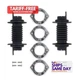 Detroit Speed 010421DS, Pair of Door Jamb Wiring Boot Kit Billet Trim Rubber 
