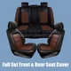 Fits 2004-11 Mitsubishi Endeavor 5-Seats Seat Covers PU Front Rear Cushion Brown