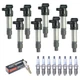 New Set of 8 Ignition Coil & Denso Spark Plug for Lucerne/ DTS SRX STS XLR 4.6L