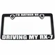 WHITE I'D RATHER BE DRIVING MY RX-7 LICENSE PLATE FRAME MAZDA RX7 12A 13B TURBO