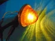 Vintage 6 Volt Amber Do-Ray Clearance Lamp Glass Lense Cloth Coated Wire WORKS!