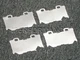 Titanium Brake Heat Shield Set Notched for infiniti Q70L 15-19; Sport Pack 4P Rr