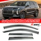 For Hyundai Palisade 2021-2025 Chrome Trim Weather Shield Vent Visor Deflector