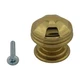 Cabinet Knob Bright Brass 1 1/4" Dia Octagonal Shaped Design Renovators Supply