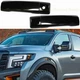 For 2004-2024 Nissan Titan GLOSS BLACK Door Handle COVERS w/1 Keyhole & w/o SKH