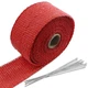 2" x 16 Ft Motorcycle Exhaust Heat Wrap Roll, Manifold Red 