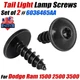 2X FOR 2009-2013 DODGE RAM 1500 2010-2018 RAM 2500 3500 TAILLIGHT LAMP SCREW KIT