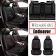 Car 2/5 Seat Covers PU Leather For Mitsubishi Endeavor 2004-2011 Protector Black