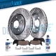11.8 In (300mm) Front Drilled Rotors + Brake Pads for Jaguar S-Type Lincoln LS