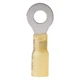 Ancor 312499 12-10 AWG 1/4" Yellow Heat Shrink Ring Terminals, 100 Pieces