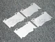 Titanium Brake Heat Shield Set Notched for Infiniti Q70L 15-19; Sport Pack 4P F
