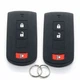 2Pcs Black Silicone For Mitsubishi Outlander Endeavor 3 Buttons Key Fob Cover