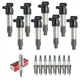 New Set of 8 Ignition Coil & Motorcraft Spark Plug for Lucerne/DTS SRX STS XLR