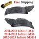 For 2011-2013 Infiniti M37 Splash Shield Front Left & Right Side Set 2pc