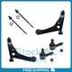 Control Arm and Tie Rod End Kit for 02-07 Mitsubishi Lancer Front End - 6pcs