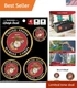 Luxury 4-Piece Marine Corps Decal Set - Elegant Gold Chrome & Glitter Design