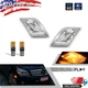 Clear Lens Side Marker Lights w/Amber LED For 08-11 Mercedes W204 C250 C300 C350