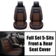 For 2004-2011 Mitsubishi Endeavor 5-Seats Seat Covers Front + Rear Cushion Brown
