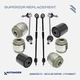 AUTOACER 10p Rear Arm Bushes Tie Rods Stabilizer links For Jaguar SType XJ XF XK