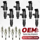 Ignition Coil & Iridium Spark Plug For 2003-2008 Jaguar S-Type X-Type 3.0L UF435