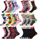 Womens Socks Ladies Cotton Rich Ankle Design Sports Sock 6 Pairs Adults UK 4-7