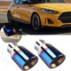 2x Exhaust Pipe Tip Rear Tail Throat Muffler Stainless For INFINITI Q70 Q70L