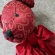 Red Teddy Bear 16" Scroll Design Tapestry Plush Stuffed Animal Pier 1 Imports