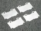 Titanium Brake Pad Shim Heat Shield Set for Infiniti Q70L 15-19; Sport Pack 4P R