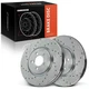 A-Premium 2x Front Side Drilled Brake Rotors for Jaguar S-Type 06-08 XF XK 326mm