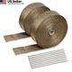 FGJQEFG Titanium 2" x 50' Exhaust Header Heat x 50'-2PC-Titanium, 