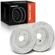A-Premium 2x Rear Drilled Brake Rotors for Jaguar XJ XF XJR XKR S-Type Super V8