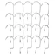  20 Pcs Flat Metal Hanger Hooks Utility Storage Hangers Clothes Replacement