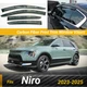 For Niro 2023-2025 Carbon Fiber Print Trim Window Visor  Rain Guards Deflectors
