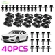 40pcs For KIA Niro Engine Splash Shield Skid Plate Body Bolts U-nut Clips