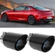 2.5" In 3.5" Out Muffler Exhaust Tips Tailpipe Carbon Fiber For Infiniti Q60 Q50