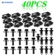 40pcs For KIA Carnival Engine Splash Shield Skid Plate Body Bolts U-nut Clips