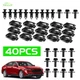 40pcs For KIA Niro Engine Splash Shield Skid Plate Body Bolts U-nut Clips