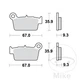 10243-Standard Brake Pads OFFROAD ALTN: 7320039 Compatible with YAMAHA 