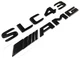 SLC43+AMG BLACK FOR MERCEDES REAR TRUNK EMBLEM BADGE NAMEPLATE DECAL NUMBERS