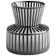 Cyan Design Lined Up 7" Vase, Black - 10874