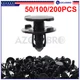 50-200pcs Bumper Splash Shield Push Screws Clips for Nissan Infiniti Hood Engine