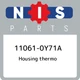11061-0Y71A Nissan Housing thermo 110610Y71A, New Genuine OEM Part