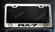 Mazda RX7 License Plate Frame, Custom Made of Chrome Plated Metal