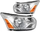 Pair Chrome Housing Headlights Assembly For 2015-2023 Ford Transit 150 250 350