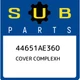 44651AE360 Subaru Cover complexh 44651AE360, New Genuine OEM Part