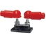 BLUE SEA 2019 DUAL POWER POST, 3/8"-STUDS W/RED COVERS