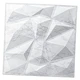  Textures 3D Wall Panels Glossy Diamond Design for Interior Wall White Marble